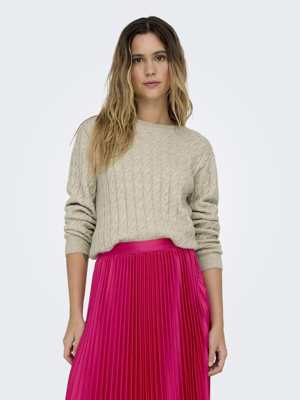 Jacqueline de Yong Tamnoružičasta ženska satenska plisirana midi suknja JDY Sarah