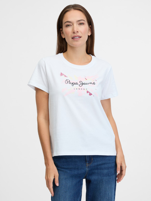Pepe Jeans Bijela ženska majica s Pepe Jeans printom