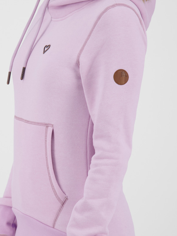 Alife and Kickin Svijetlo ljubičasta ženska majica s kapuljačom Alife and Kickin