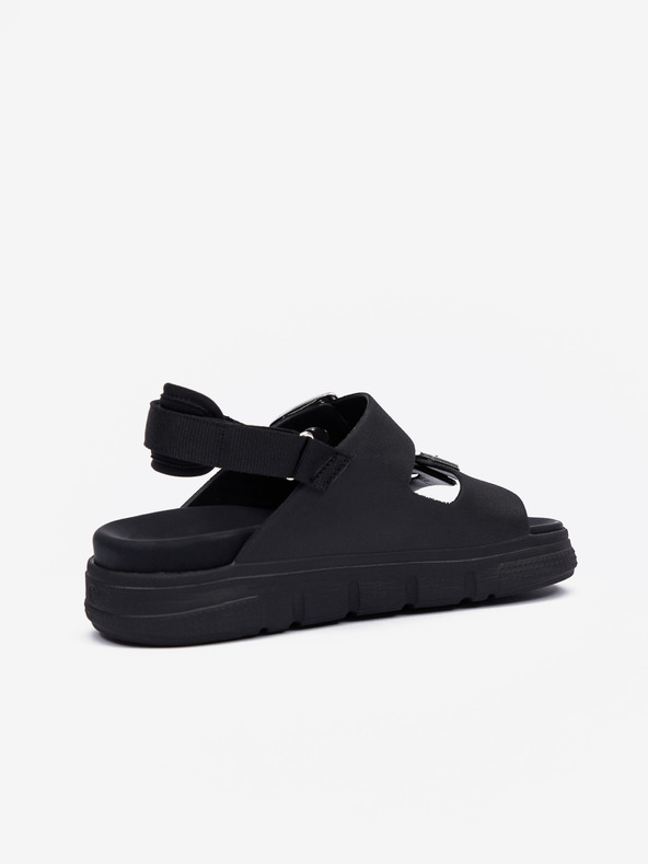 Rieker Rieker crne ženske sandale s platformom