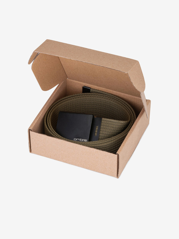 Ombre Clothing Muški platneni remen - zeleni A030