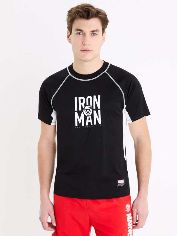 Celio Celio Marvel Iron Man crna muška sportska majica kratkih rukava