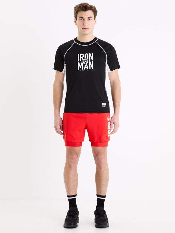 Celio Celio Marvel Iron Man crna muška sportska majica kratkih rukava