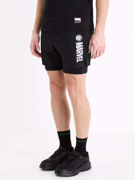 Celio Crne sportske kratke hlače Celio Marvel Hulk