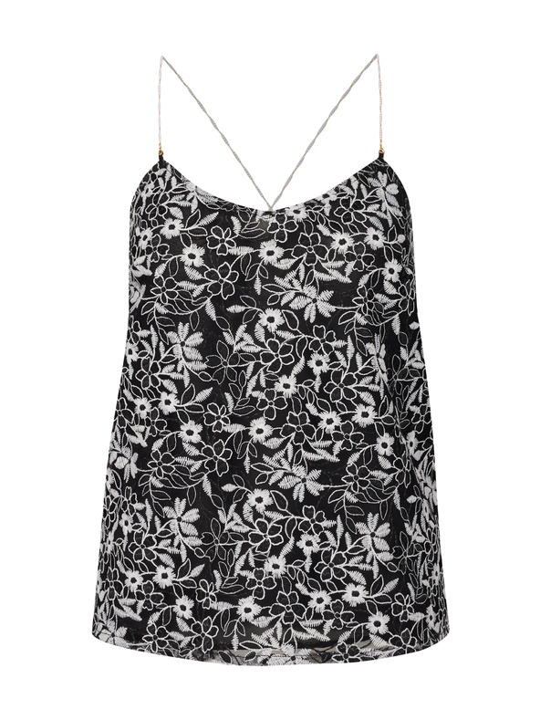 Orsay Crna ženska majica bez rukava s uzorkom ORSAY