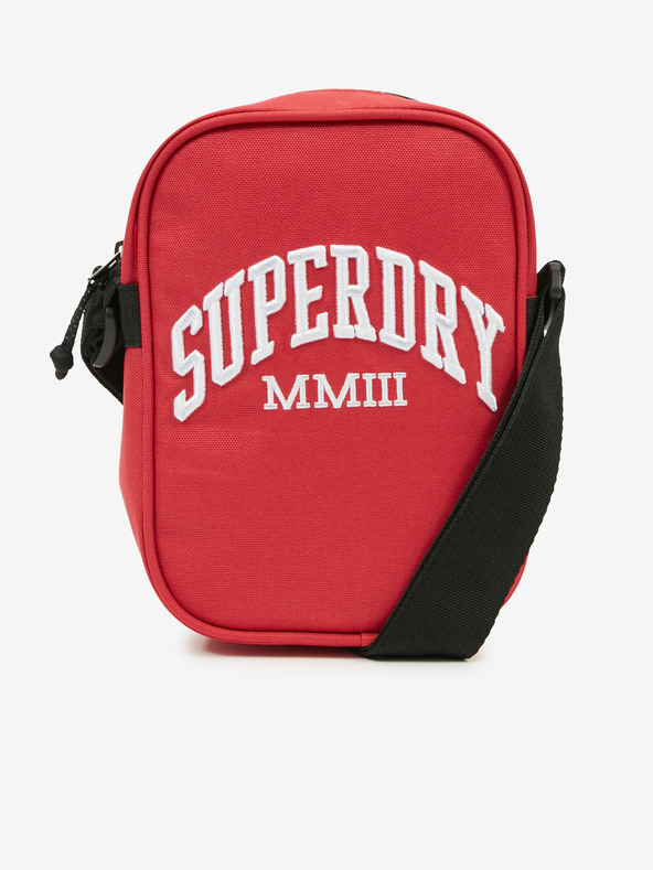 SuperDry Crvena muška mala torba preko ramena s natpisom Superdry Side Bag