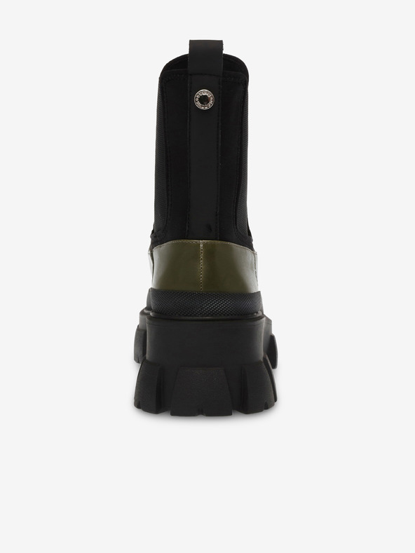 Steve Madden Steve Madden Triumphal Bootie crne i zelene ženske kožne chelsea čizme