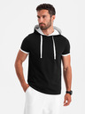 Ombre Clothing Crna muška majica s kapuljačom Ombre Odjeća