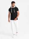 Ombre Clothing Crna muška majica s kapuljačom Ombre Odjeća