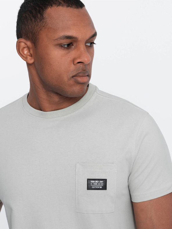 Ombre Clothing Muška ležerna majica s džepom Ombre Clothing zelena