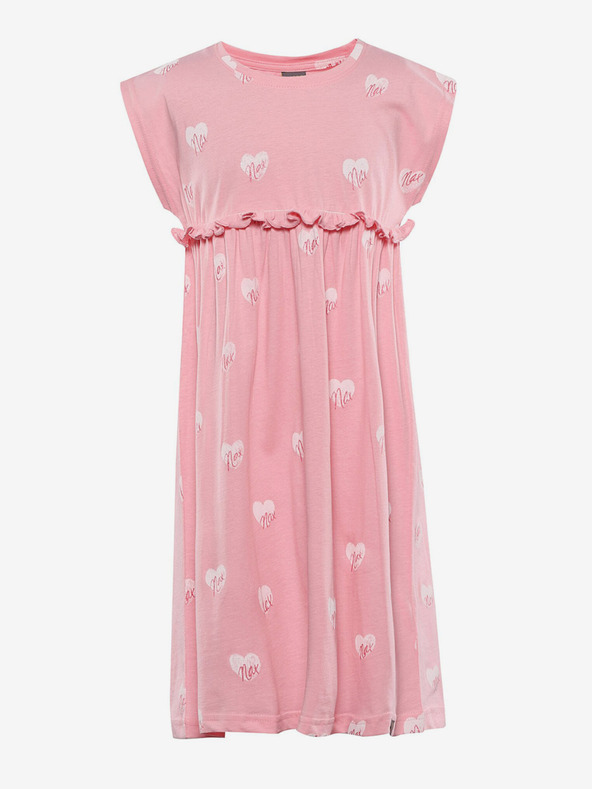 NAX NAX Eseqo haljina za djevojčice s uzorkom u ružičastoj boji