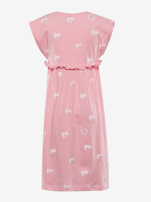 NAX NAX Eseqo haljina za djevojčice s uzorkom u ružičastoj boji