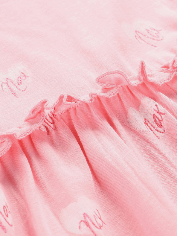 NAX NAX Eseqo haljina za djevojčice s uzorkom u ružičastoj boji