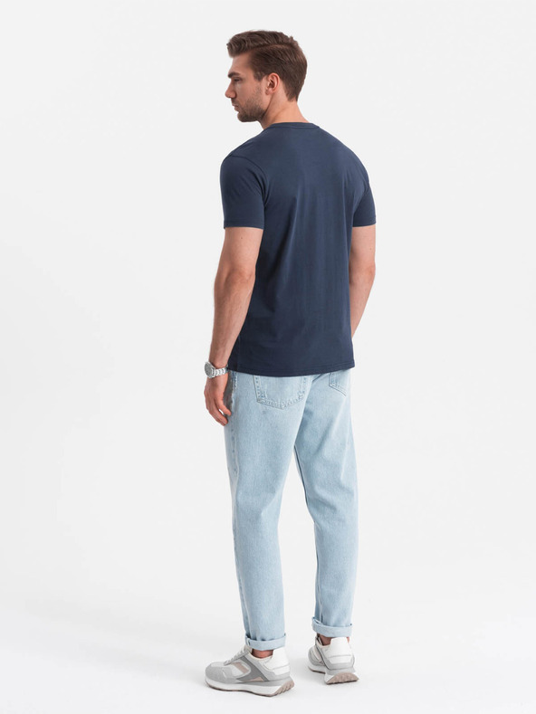 Ombre Clothing Tamnoplava muška majica s džepom Ombre Clothing