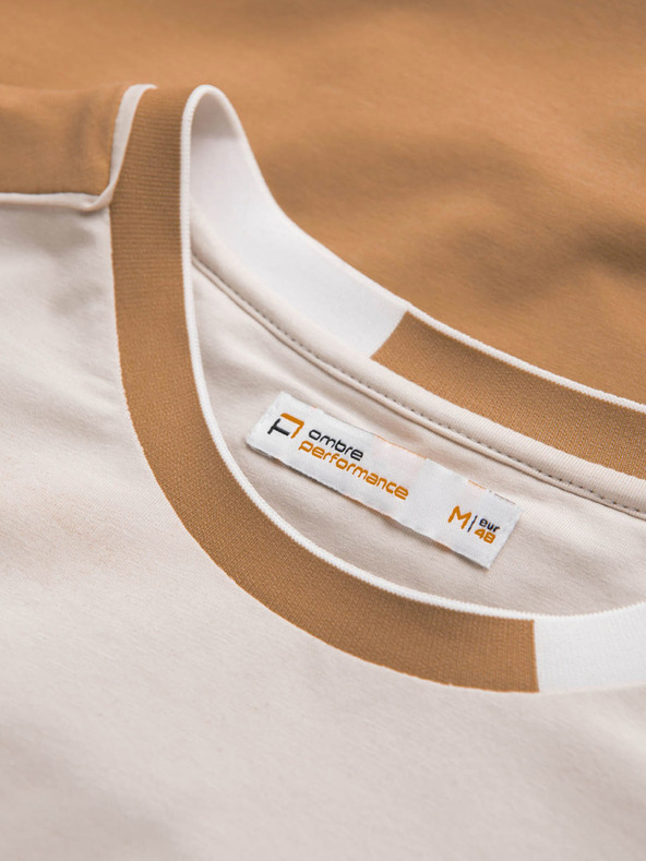 Ombre Clothing Smeđa muška majica kratkih rukava Ombre Clothing