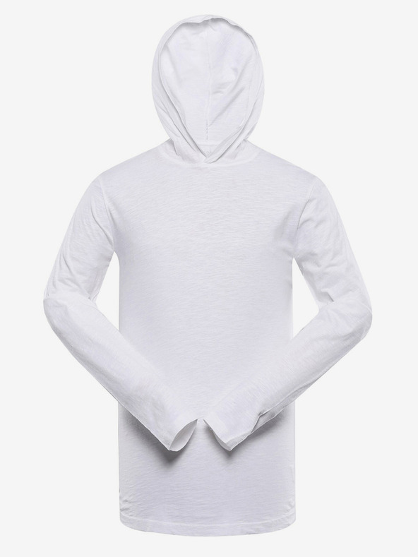 NAX Bijela muška majica s kapuljačom NAX Komer