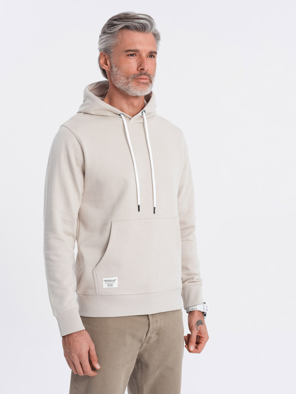 Ombre Clothing Ombre Clothing muška dukserica s kapuljačom bež boje