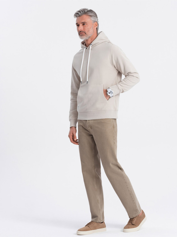 Ombre Clothing Ombre Clothing muška dukserica s kapuljačom bež boje