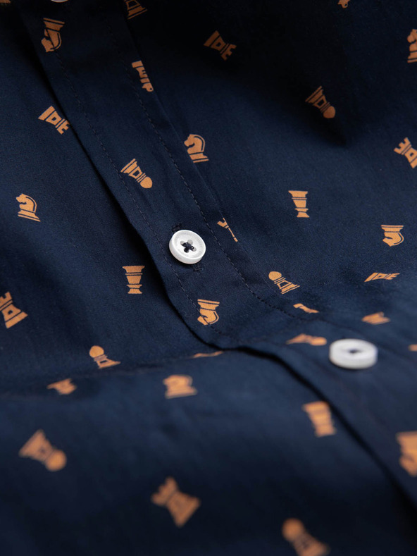 Ombre Clothing Plava muška uska košulja s uzorkom Ombre Clothing