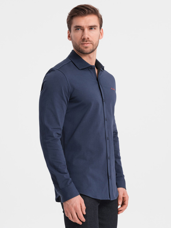 Ombre Clothing Plava ombre odjeća, muška majica od žerseja