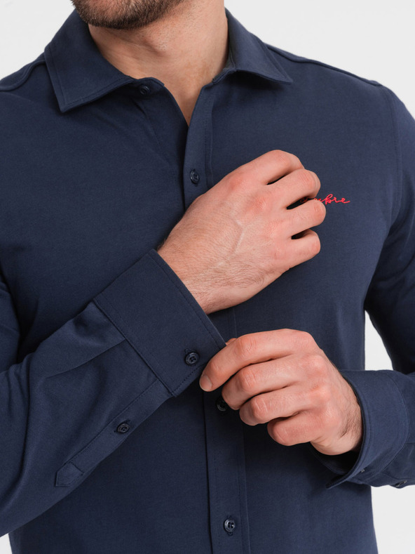 Ombre Clothing Plava ombre odjeća, muška majica od žerseja