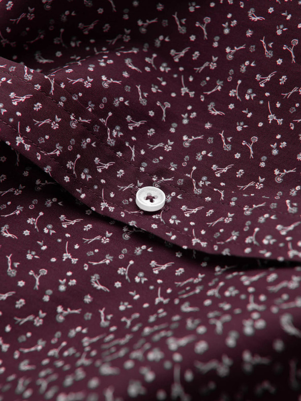 Ombre Clothing Wine muška uska košulja s uzorkom Ombre Clothing