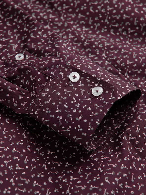 Ombre Clothing Wine muška uska košulja s uzorkom Ombre Clothing