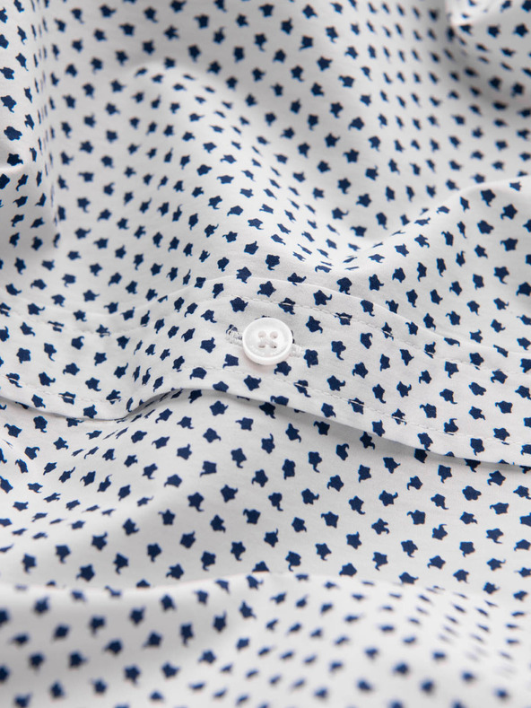 Ombre Clothing Bijela muška uska košulja s uzorkom Ombre Clothing