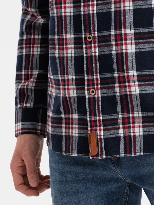 Ombre Clothing Ombre odjeća Muška plava flanelska košulja