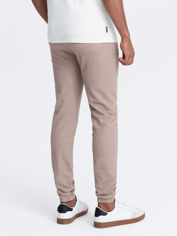 Ombre Clothing Svijetlosmeđe muške trenirke Ombre Clothing