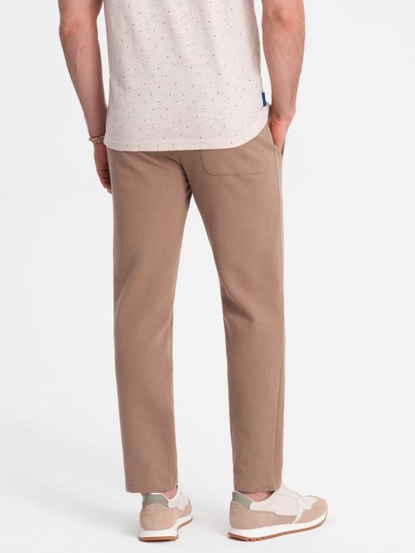 Ombre Clothing Smeđe muške trenirke Ombre Clothing