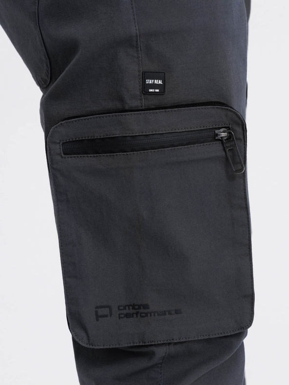 Ombre Clothing Sive muške cargo jogger hlače Ombre Clothing