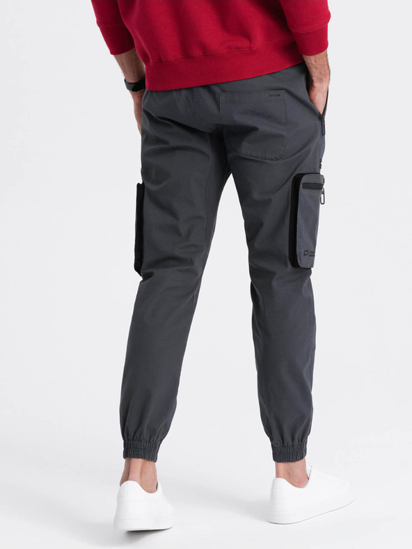 Ombre Clothing Sive muške cargo jogger hlače Ombre Clothing