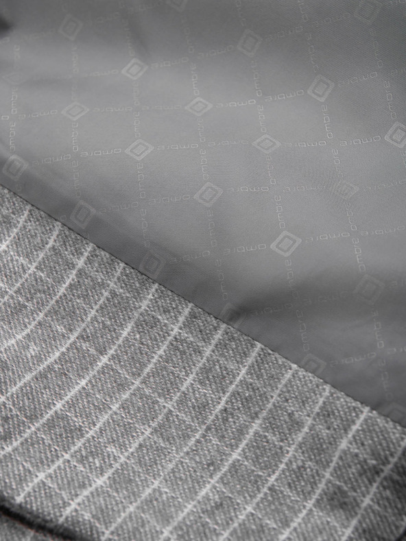 Ombre Clothing Sivi muški karirani sako s mješavinom vune Ombre Clothing