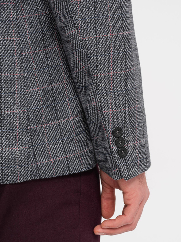 Ombre Clothing Siva muška jacquard jakna Ombre Clothing