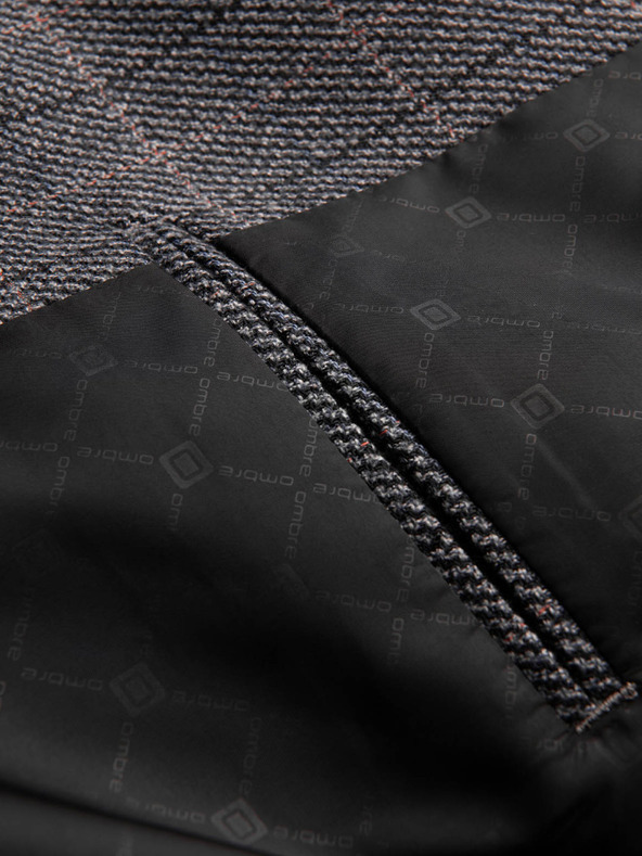 Ombre Clothing Siva muška jacquard jakna Ombre Clothing