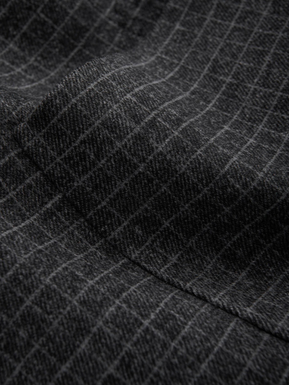 Ombre Clothing Tamno sivi muški karirani sako s mješavinom vune Ombre Clothing