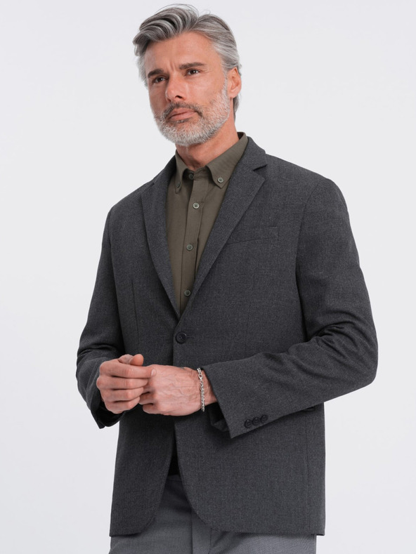 Ombre Clothing Tamno siva muška jakna Ombre Clothing