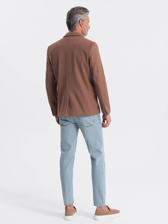 Ombre Clothing Smeđa muška jakna Ombre Clothing