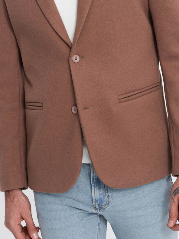 Ombre Clothing Smeđa muška jakna Ombre Clothing