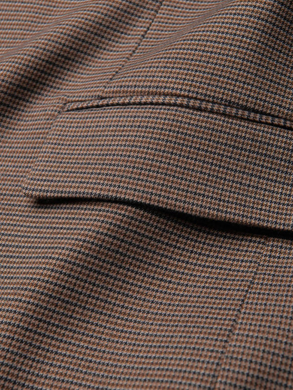 Ombre Clothing Smeđi muški fino karirani sako Ombre Clothing