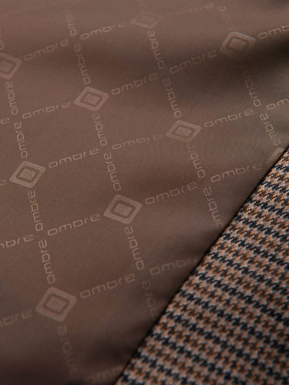 Ombre Clothing Smeđi muški fino karirani sako Ombre Clothing