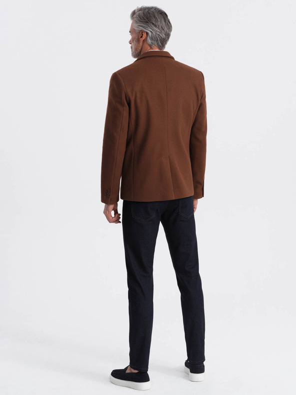 Ombre Clothing Smeđa muška jakna Ombre Clothing