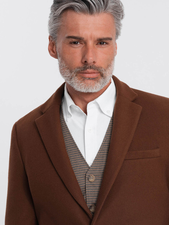 Ombre Clothing Smeđa muška jakna Ombre Clothing