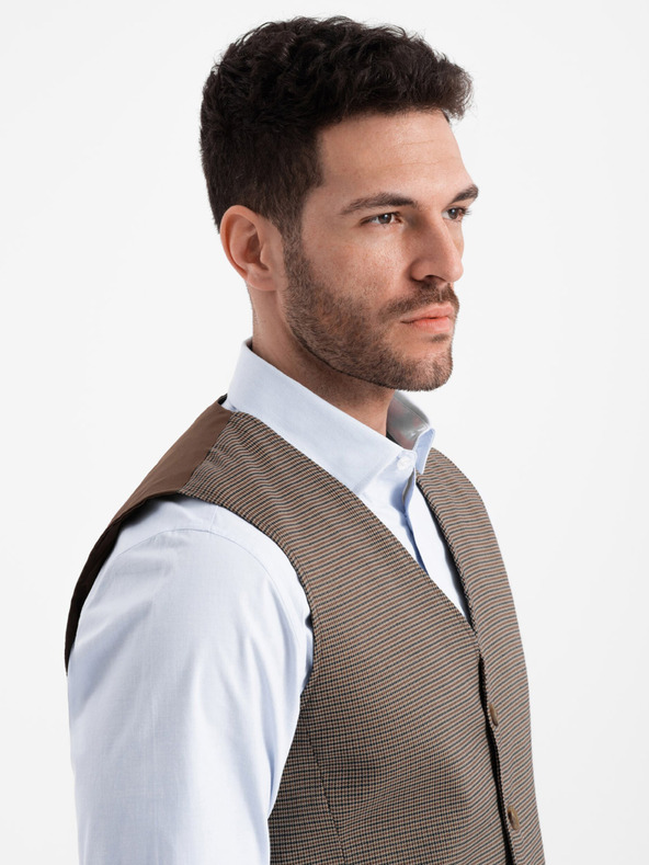 Ombre Clothing Ombre odjeća, muški smeđi žakard prsluk