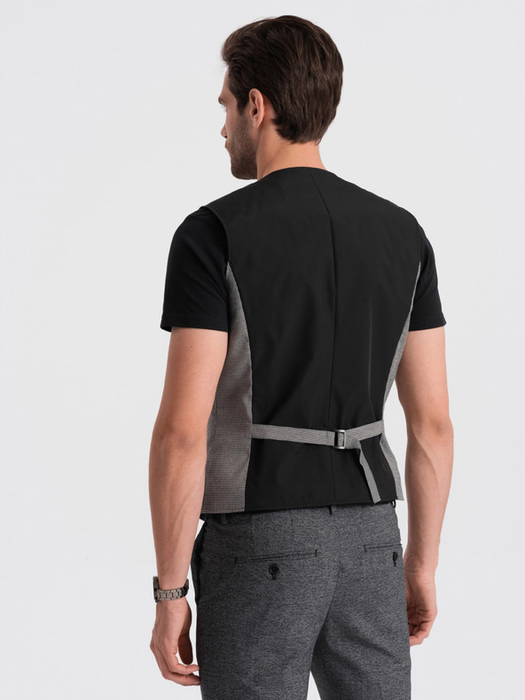 Ombre Clothing Ombre odjeća, sivi jacquard prsluk za muškarce