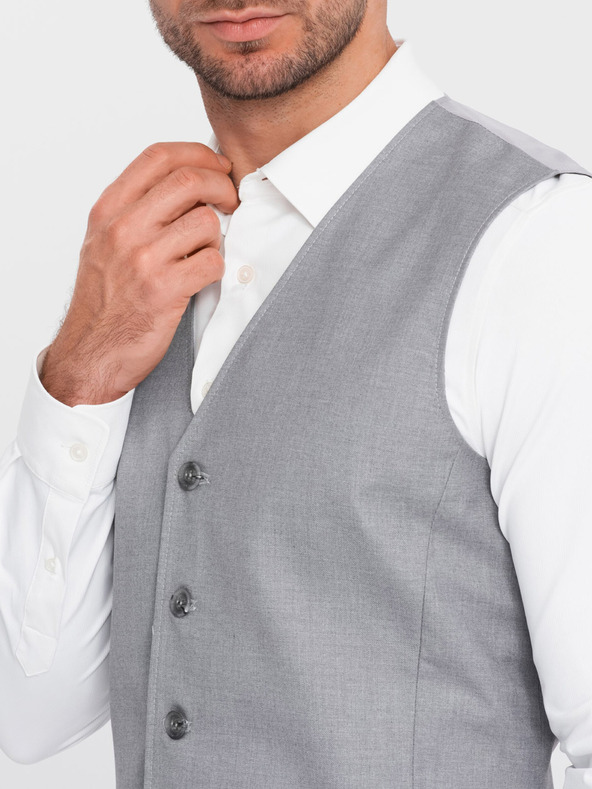 Ombre Clothing Sivo muško odijelo, prsluk Ombre Clothing