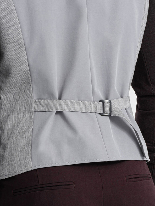 Ombre Clothing Svijetlo sivi muški žakard prsluk Ombre Clothing