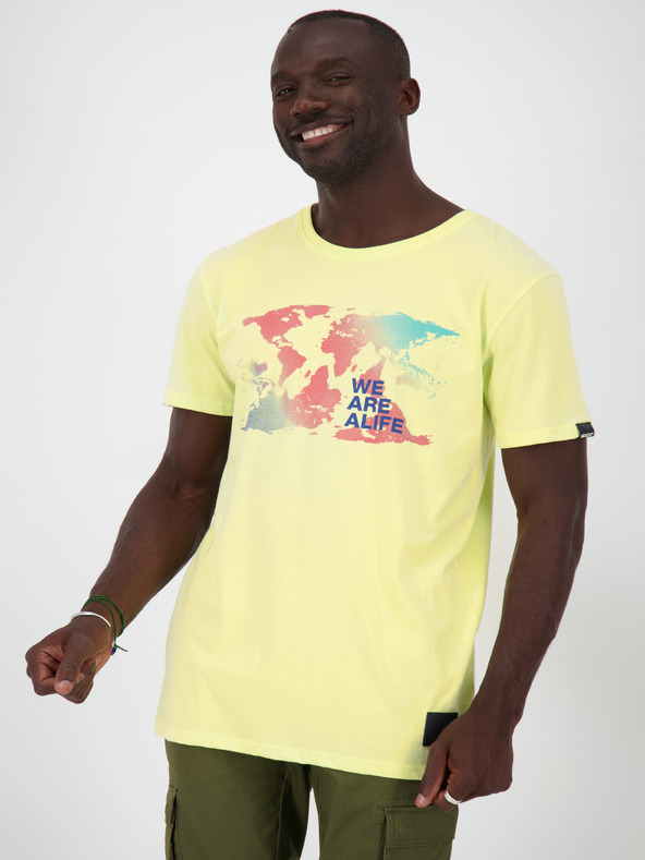 Alife and Kickin Žuta muška majica s printom Alife and Kickin