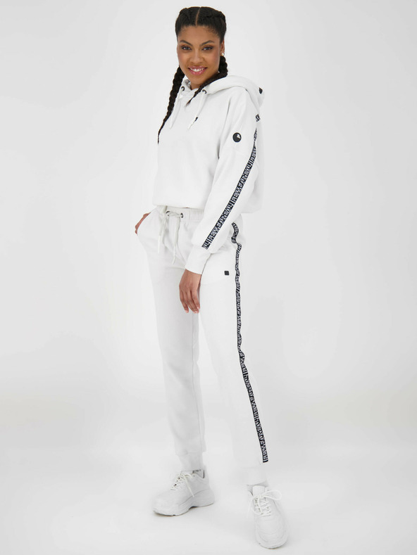 Alife and Kickin Bijele ženske trenirke s lampama Alife i Kickin